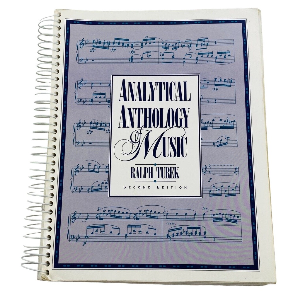 Analytical Anthology of Music Ralph Turek 1992 Second Edition Spiral Bound